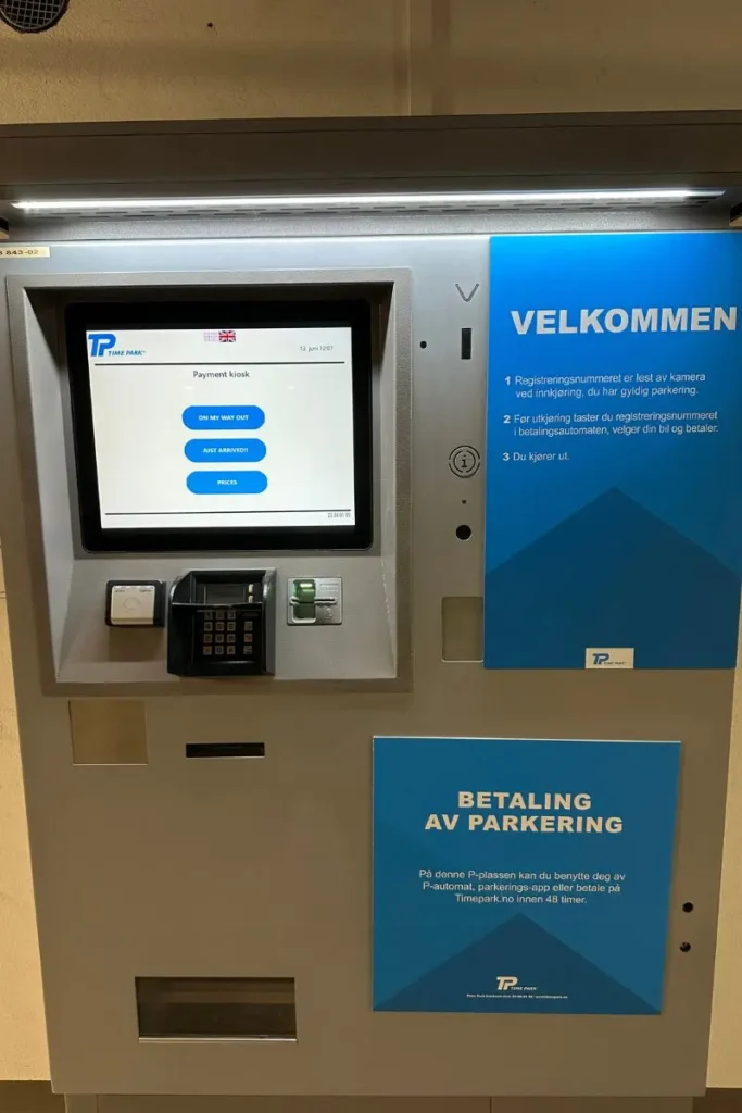 Thon Hotel Storo 주차비 결제 키오스크