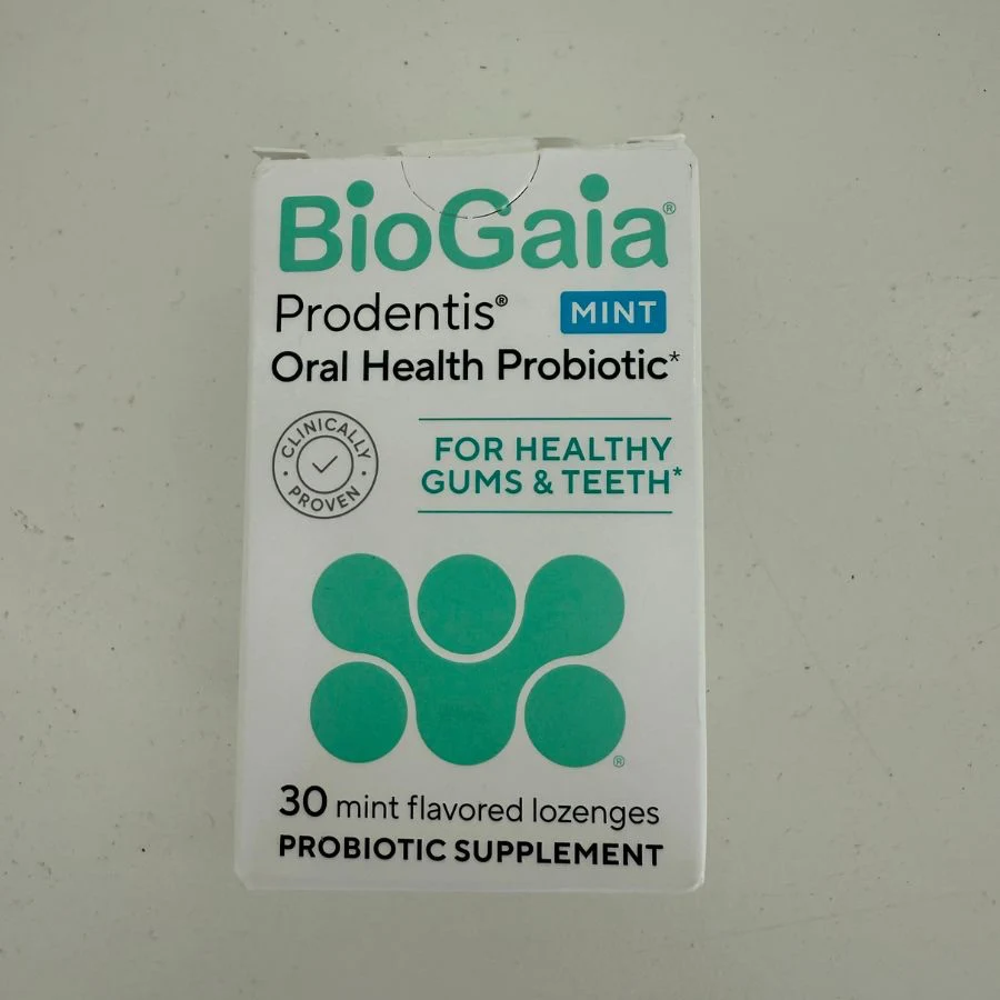 커피 입냄새 제거를 위한 미국 구강 유산균 바이오가이아 프레쉬 브레스 제품 박스