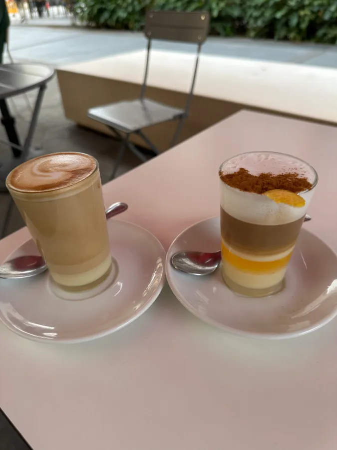 Canary Islands traditional Barraquito coffee non-alcoholic and alcoholic versions for Tenerife travel review