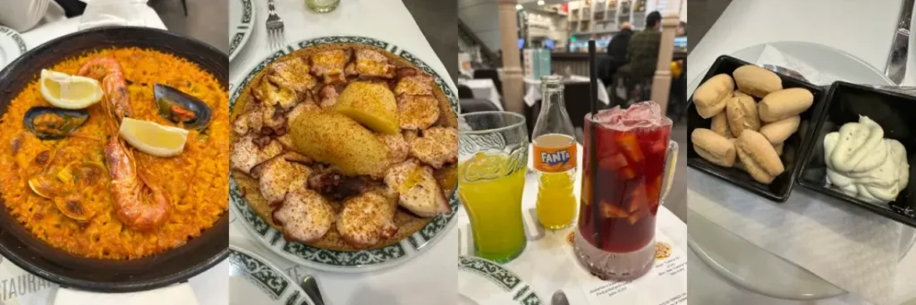 마드리드 자유여행 맛집 시우다드 데 투이의 갈리시아식 문어 요리와 해산물 메뉴